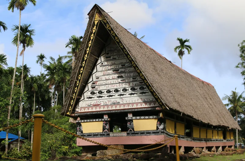 Bai, Palauan men's house from the front